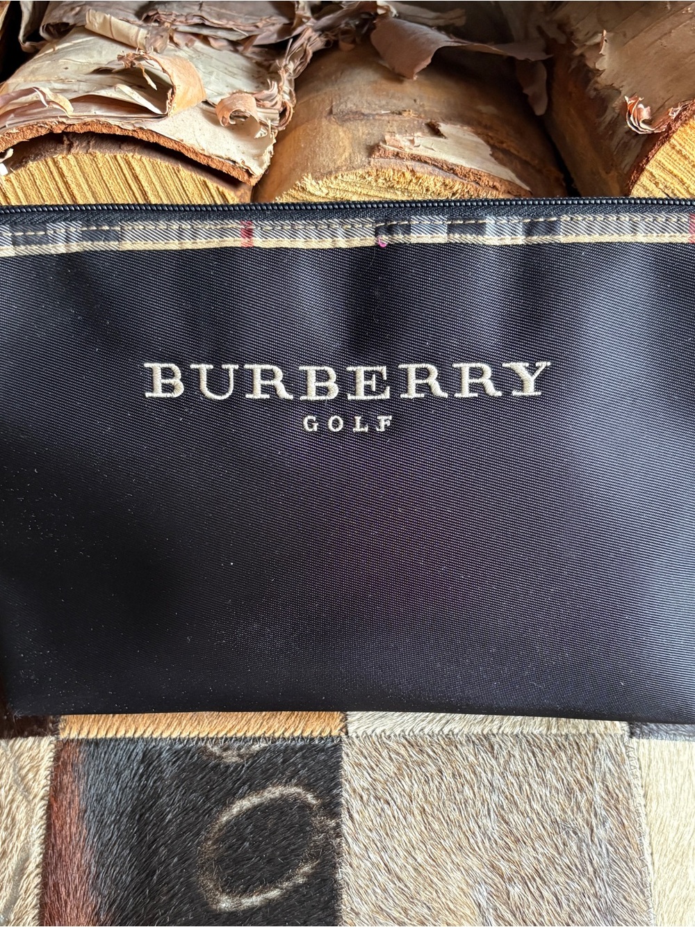 Burberry Black Golf Toiletry Pouch with Logo